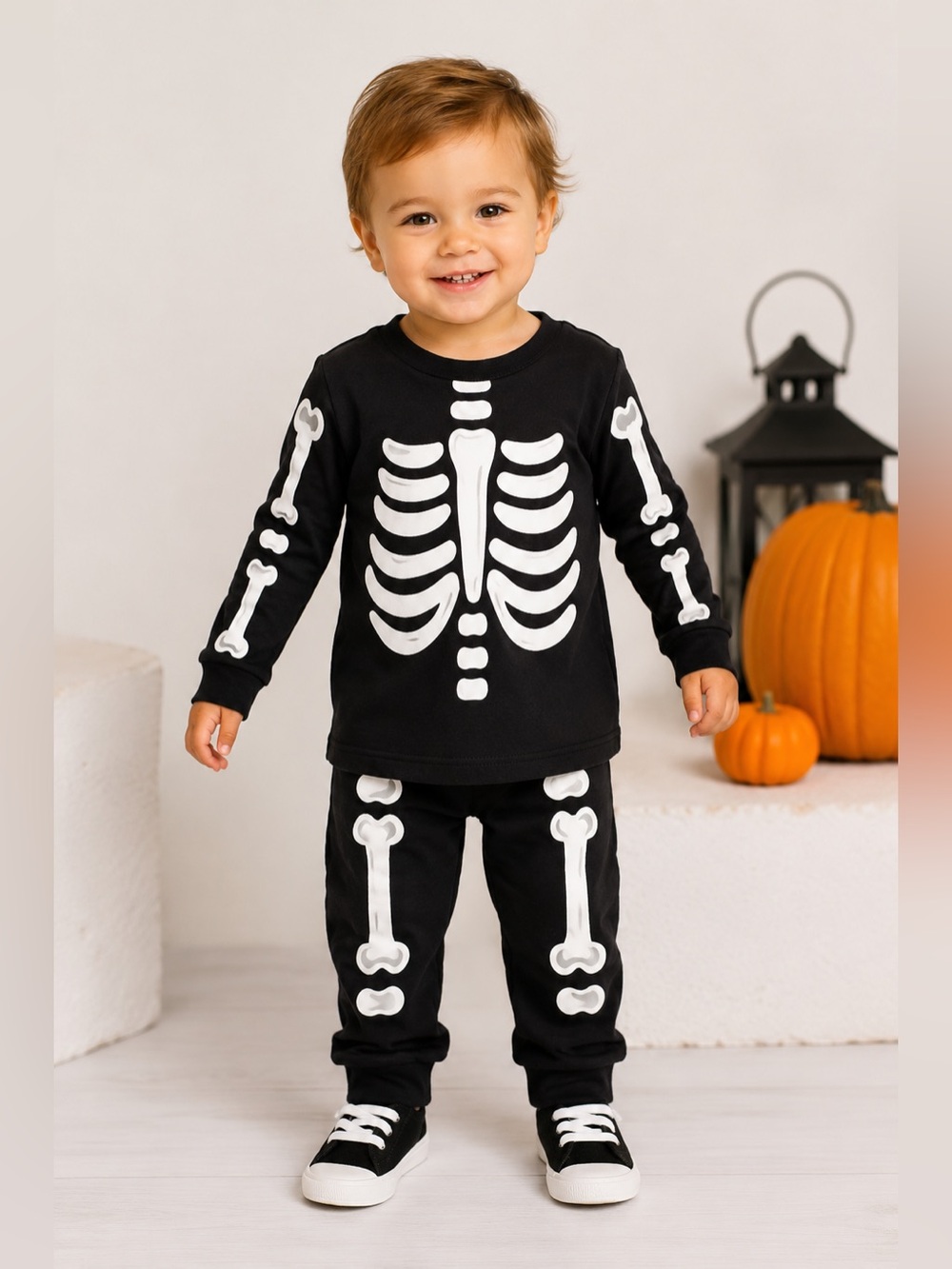 NWT Komar Kids 24M Glow in the Dark Skeleton Halloween Pajama Set